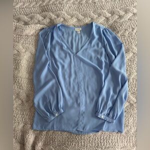 J. Crew Factory Blue Dress Shirt Lightweight and Relaxed
